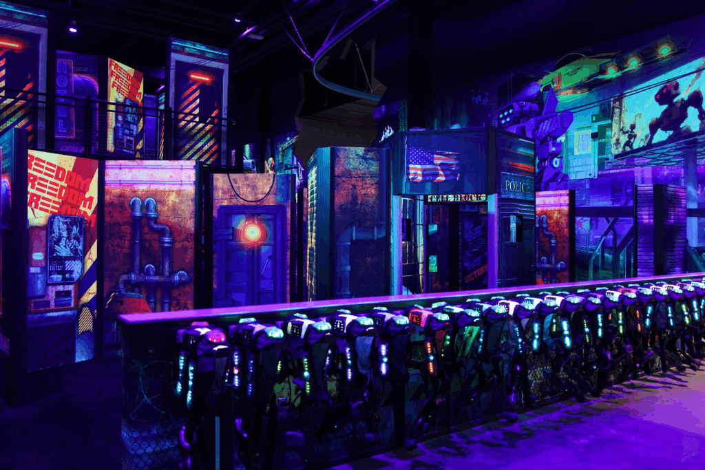 Book online reservations for bowling, laser tag, and arcade at Hawk’s Outpost Overland Park KS
