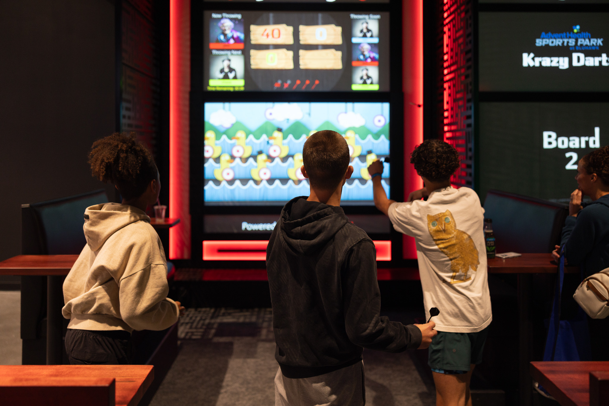 Krazy Darts at Hawk's Outpost in Overland Park KS. AdventHealth Sports Park at Bluhawk. Family Entertainment.